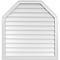 Ekena Millwork Octagonal Top Surface Mount PVC Gable Vent w/ 2"W x 1-1/2"P Brickmould Frame, 34"W x 36"H GVPOT34X3602SN - alternate 1